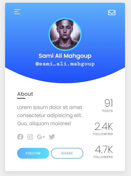 Animated Profile Card master